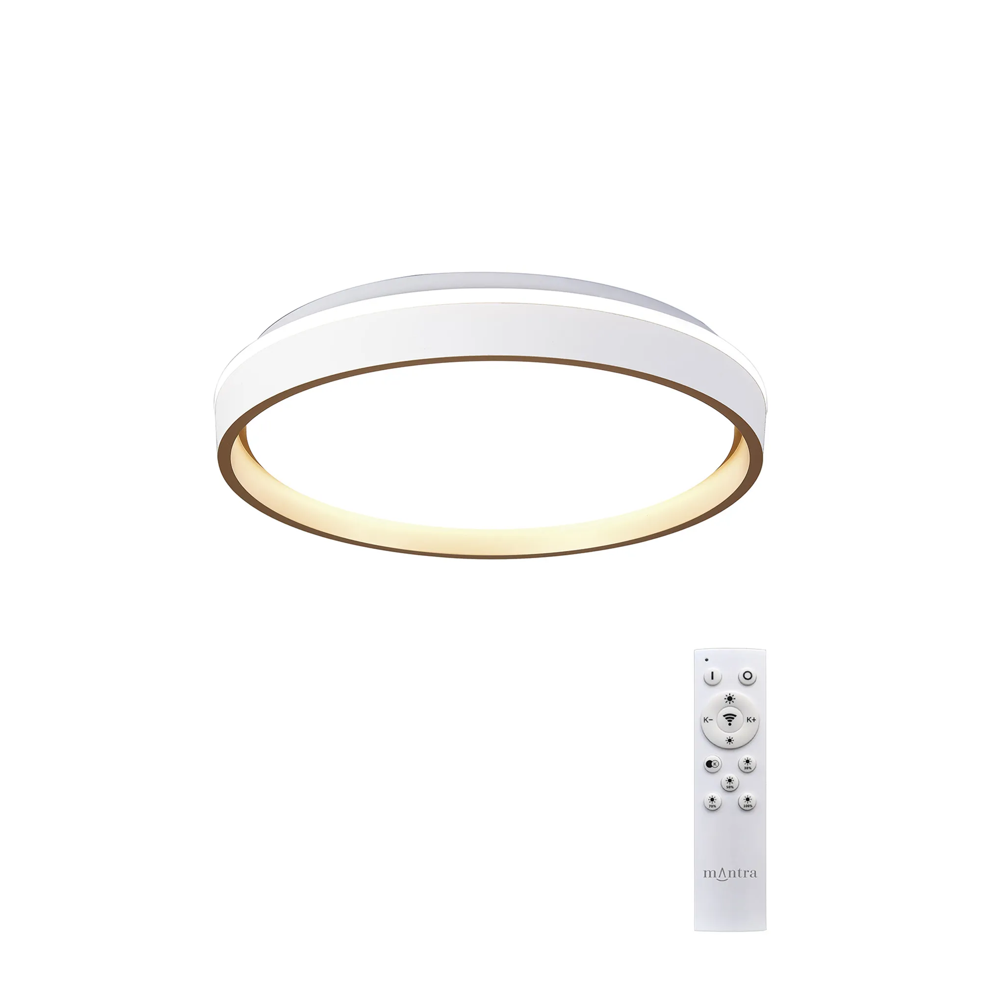 M9028  Verona 40W LED Flush Ceiling Gold